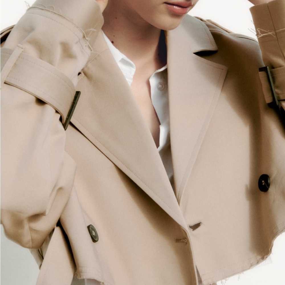 Brand new Zara cropped trench coat blazer.